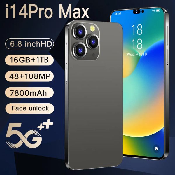 Мобильные телефоны 14 5G смартфон оригинальный 4G Dual Sim Celulares Android разблокированный сотовый телефон Android I4 глобальная версия новый телефон 1TBS