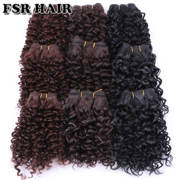 Confezione FSR Tessuto sintetico per capelli Capelli corti ricci crespi tessitura 6 pezzi / lotto 210 g di prodotto per capelli