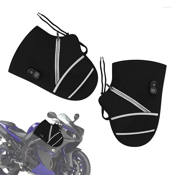 Fahrradhandschuhe, Motorrad-Lenker-Handwärmer, wiederaufladbare Schneemobil-Abdeckungsmuffen mit 3 Einstellungen, Ausrüstung für kaltes Wetter zum Fahren