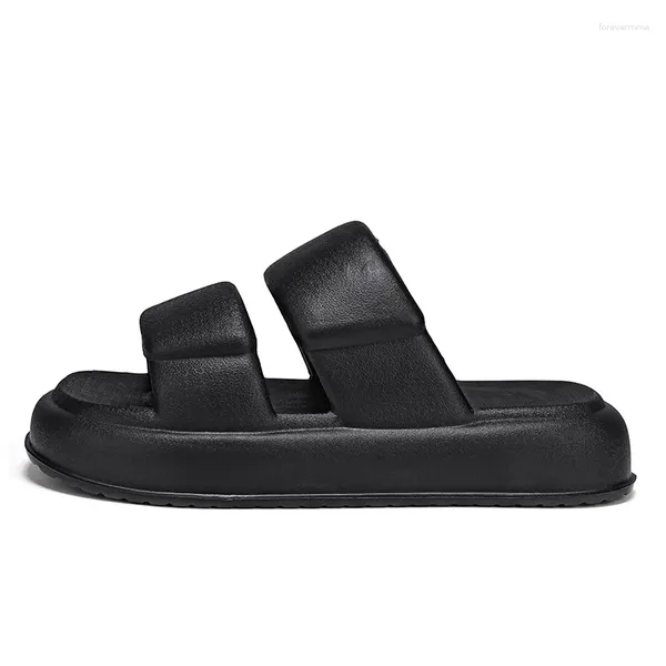 Chinelos masculinos confortáveis macios grossos sola slides sandálias ao ar livre indoor praia sapatos casuais masculinos flip-flops casa casal