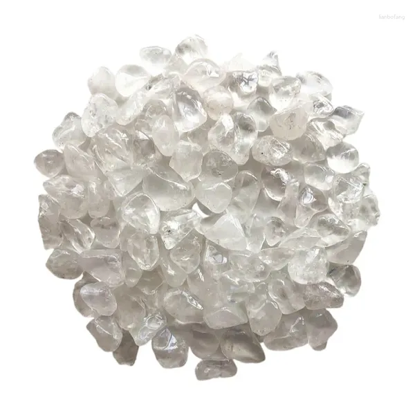 Estatuetas decorativas gota 50g 8-12mm pedra de cristal de quartzo branco natural chips de rocha espécime pedras e cristais de cura