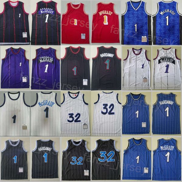 Ritorno al passato Pallacanestro Tracy McGrady Maglia retrò Vintage Penny Hardaway 1 Tutto cucito Uomo Abbigliamento sportivo da esterno Abbigliamento sportivo Camicia per tifosi di sport Camicia Squadra