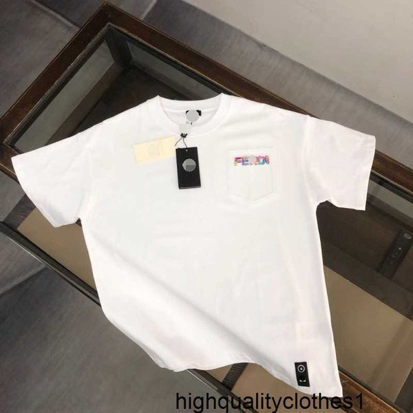 Дизайнерская мужская белая футболка с короткими рукавами Fenjia Gangzai Art, летняя мужская футболка из чистого хлопка, свободная повседневная мужская футболка с половиной рукавов EJN0