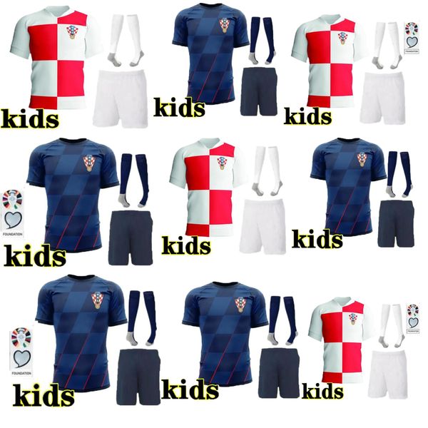 Kroatien MODRIC Fußballtrikots Nationalmannschaft MANDZUKIC PERISIC KALINIC 24/25 Kroatien Fußballtrikot KOVACIC Rakitic Kramaric Kindertrikot Uniformen