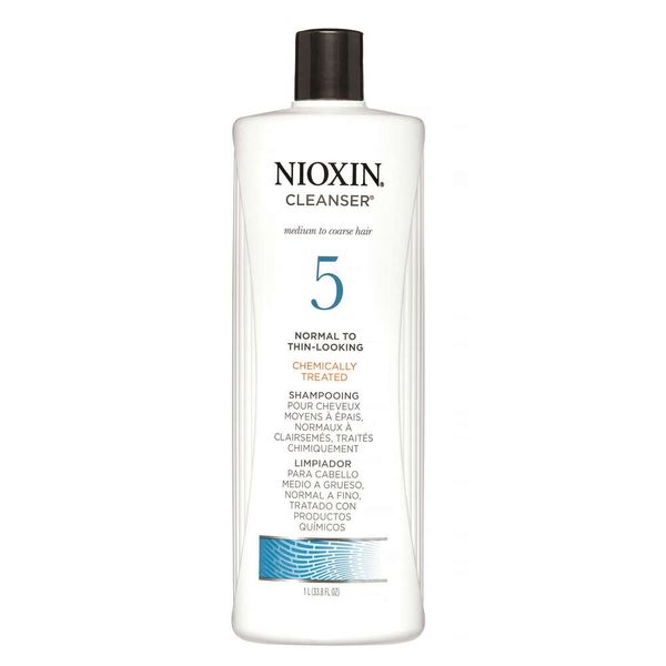 Nioxin System 5 Cleanser Shampoo quotidiano ispessente per la cura del cuoio capelluto, 33,8 Fl Oz