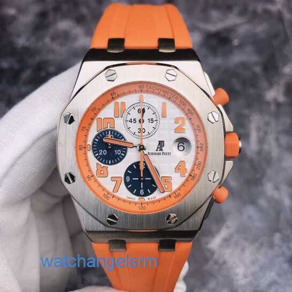 Relógio de pulso de celebridade feminino AP Relógio de pulso Royal Oak Offshore Series 26217BC Cronógrafo masculino Vip limitado a 12 peças de material de ouro branco 18K