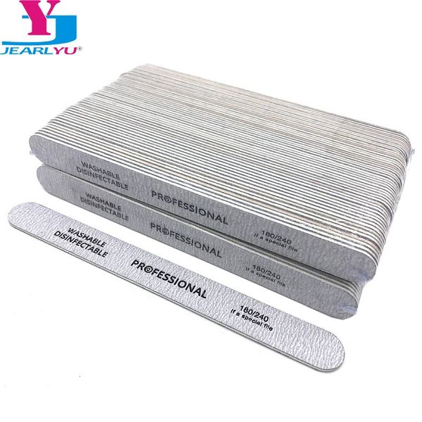 100pcs Profesyonel Ahşap Tırnak Dosyası Emery Board Güçlü Kalın 180/240 Grit UV Jel Lehçe Manikür Akrilik Malzemeleri Set 240318