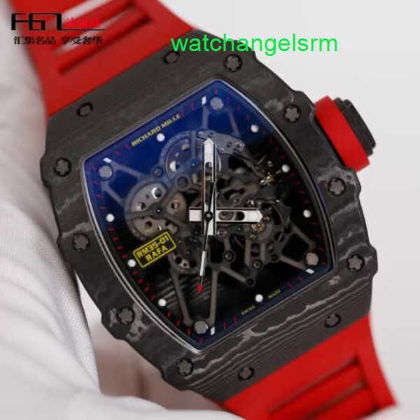 Racing mechanische Armbanduhr RM Armbanduhr Rm35-01 Ntpt Carbon Fiber Manual World Top 10 Luxus Schweizer Rm3501 Single