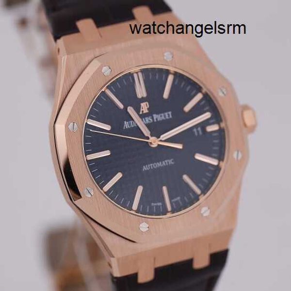 Designer-AP-Armbanduhr Royal Oak 15400OR Herrenuhr Roségold schwarzes Zifferblatt automatische mechanische Schweizer berühmte Uhr Business-Kleideruhren Luxus-Sportdurchmesser