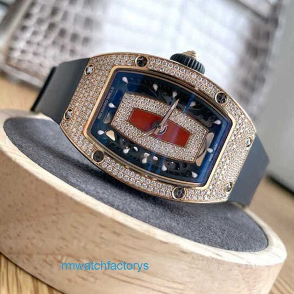 Top RM Orologio in titanio RM07-01 da donna RM0701 Red Lip Sky Star Red Gold Diamond Business Casual