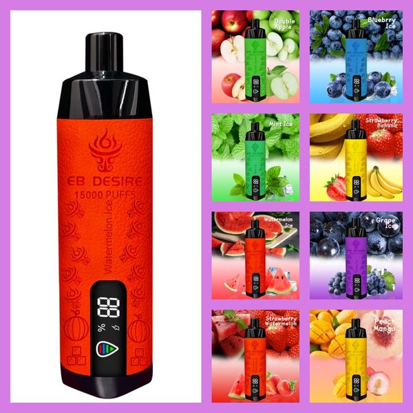 Originale EB DESIRE ALfakher vapes corona bar shisha 15000 15k soffio vape usa e getta BC5000 9000 12000 7K 9k 12k sbuffi vaper Pod Cartuccia 550mAh 23ml Batteria Vapes Pods