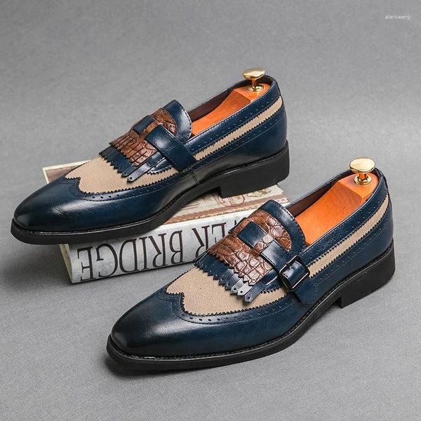 Scarpe casual Tendenze della moda Slip-on in pelle stile britannico da uomo Comodo quotidiano Pendolarismo in ufficio Strada