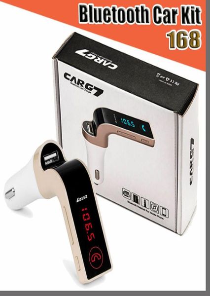 Modulatore del trasmettitore FM MP3 senza fili per auto Bluetooth 21A Kit wireless per caricabatteria per auto Mani G7 con caricatore per auto USB con 6509857