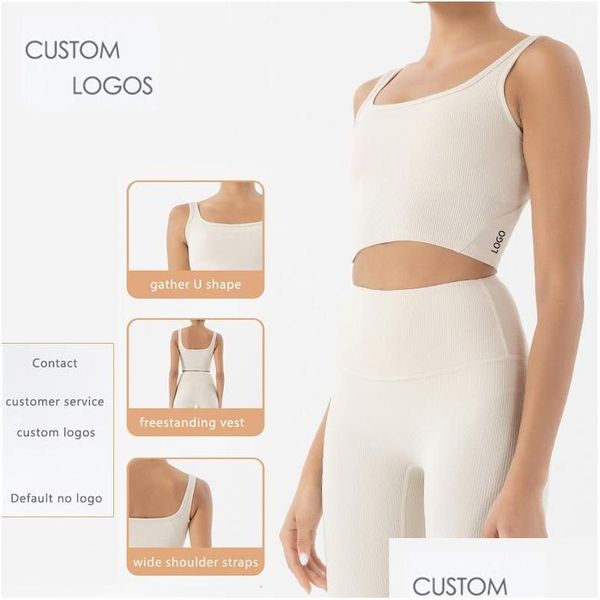 Conjunto de biquínis novo fio skinfriendly nude moda sutiã esportivo feminino colete estilo fitness correndo yoga suporte personalizado entrega ao ar livre otao8