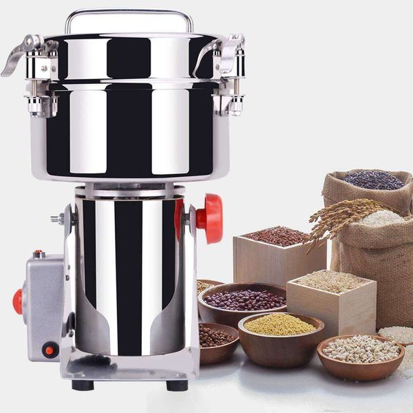 Greatrue Elektrische Küchenmühle, 2000 g, Gewürzmühle, geeignet für trockene Kräuter, Weizen, Gewürze, Getreide, Kaffee, Pfefferpulver