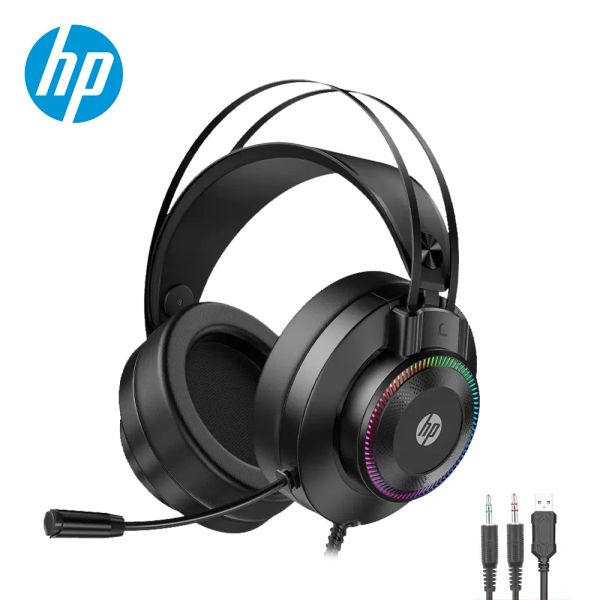 Cuffie Cuffie da gioco HP GH10 Cuffie auricolari isolanti Luce RGB con microfono per gioco