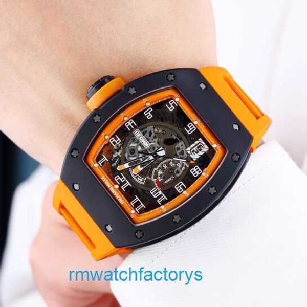 Designer RM Armbanduhrenkollektion Rm030 Automatische mechanische Uhr Rm030 Keramik Orange Storm Limited Edition Mode Freizeit Sport Handgelenk