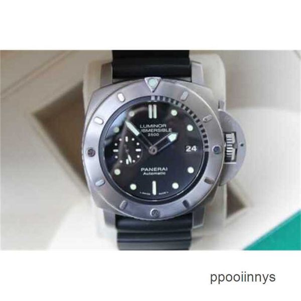 Paneraiss Relógios Submersíveis Paneraiss Swiss Watch Sneak Series 1950 47mm 3 Titânio Pam00364 Caixa Papéis Luxo Completo Aço Inoxidável Pulseira À Prova D 'Água WN-YN3G