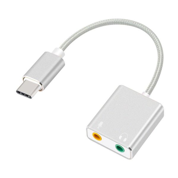 Soundkarten USB C Typ Externe Hifi Magic Voice Virtual 7.1 Kanal O Kartenadapter Kopfhörer Mikrofon Lautsprecher für Laptop1 Drop Deliv Otmiw