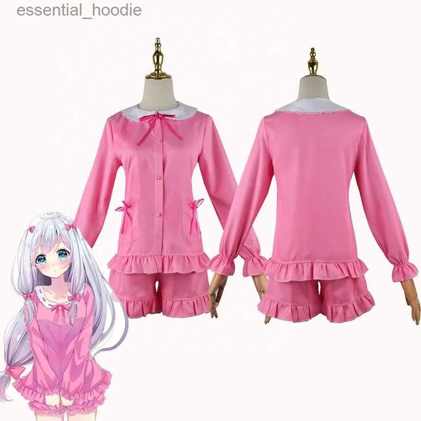 Cosplay Anime-Kostüme Eromanga erweckt Koizumi Sagiris Rollenspiel mit süßem Pyjama-Top-Shorts-Set Japanisches Manga-RollenspielC24321