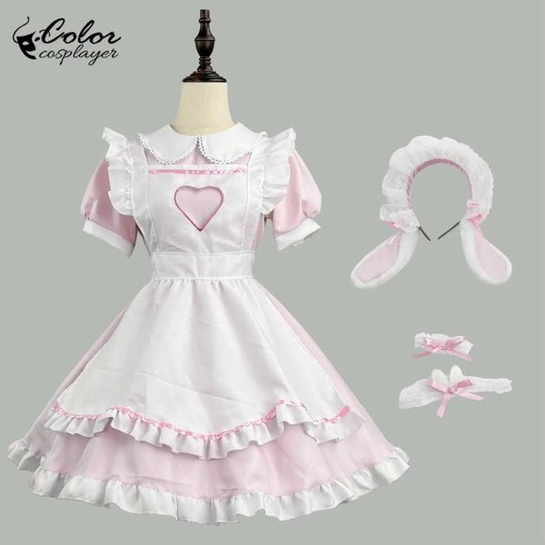 Cosplay Anime Costumes Color Cosplayer Lolita Dress Maid Set Kaii Dress Mini Sled Maid Halloween Maid Role Play Come on Girl Party CostumeC24321