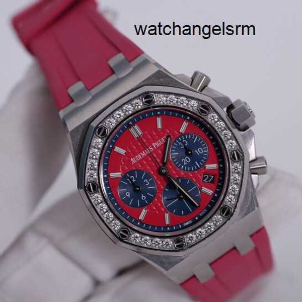 AP Celebrity Wrist Watch Royal Oak Ofshore 26231ST Kadın Spor İzle Pielm Diski ile Paslanmaz Çelik Swiss İsviçre İzle Lüks Çapı 37mm