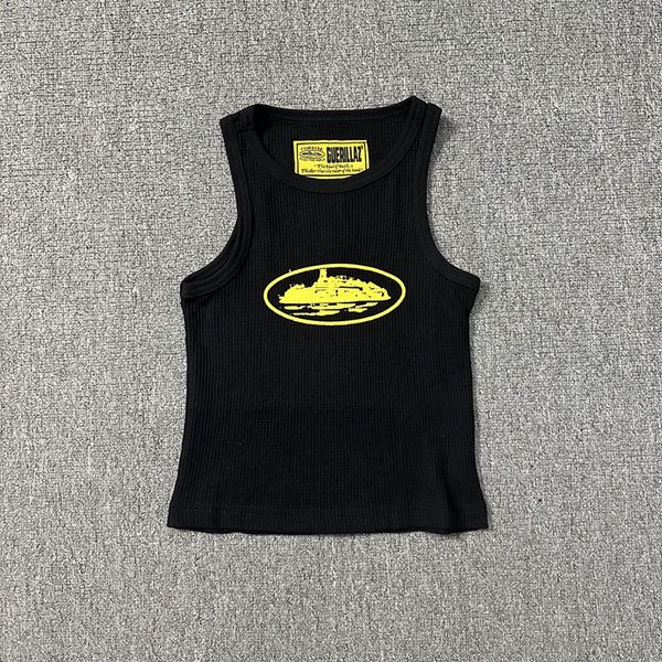 US Europe 24SSS UK Style Womens Basic Short Tank Top Sexy Mädchen Suspendent Trendy Sports Innere Weste 0321