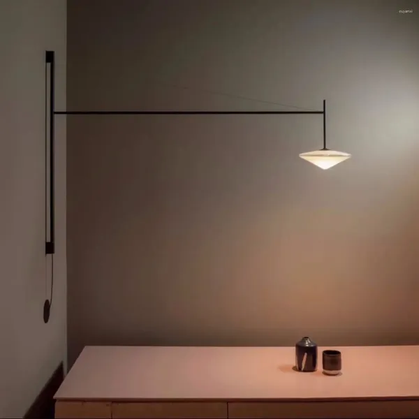Lâmpadas de parede Nordic LED Lâmpada Sala de estar Deocration Banheiro Luz Fundo Tempo Preto Decoração