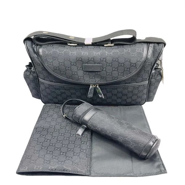 Designer de bebê 3 em um sacos de fraldas moda bebês sacos maternidade fraldas bolsas de designer de luxo lona impressão carta xadrez sacos de viagem impermeáveis ​​A03