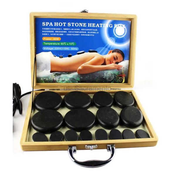 Massageador facial caixa de aquecimento de pedra quente aquecedor de massagem shell plugue UE quente 24321