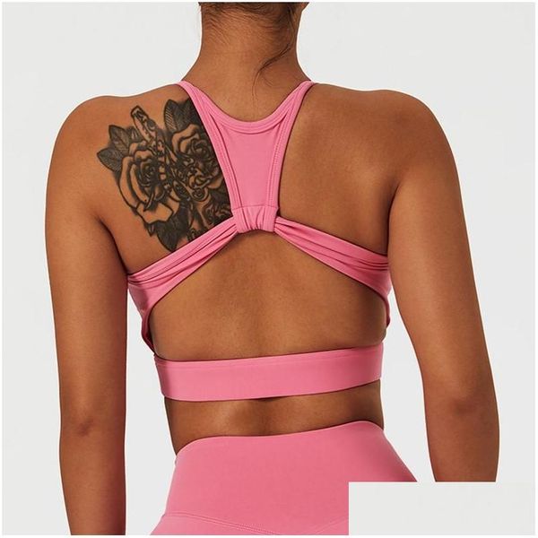 Conjunto de biquínis Svokor Running Bra Beauty Back Sports Underwear à prova de choque Fitness Bralette Top Elastic Yoga Vest Secagem Rápida Ginásio Clothin Otwzr