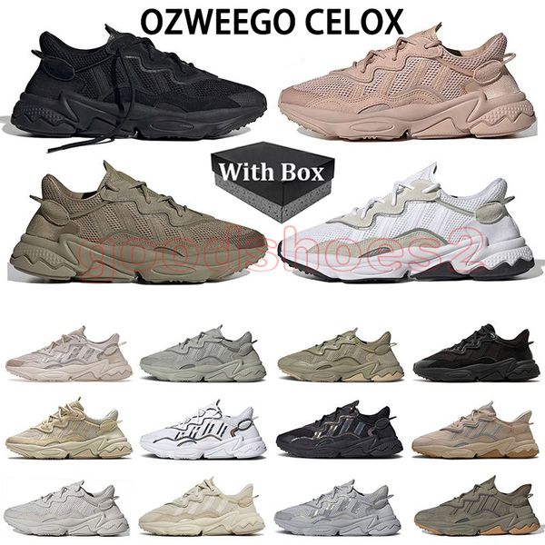 Оригиналы Ozweego Celox Shoes Дизайнерские кроссовки Og для мужчин Повседневные кроссовки Горячие кроссовки Женские Dad Cloud White Black Bliss Carbon Platform Спортивный размер 36-45