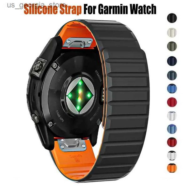 Cinturini per orologi Cinturino magnetico in sile 22/26mm per Garmin Fenix 6 6X Pro 7 7x 5X 5 Pro Gen 2 Bracciale ad adattamento rapido per cinturino Enduro 2/Descent Mk1 Y240321