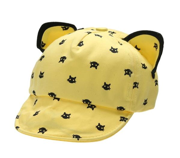 Baby Sommer Hut Schöne Katze Ohr Sonnenhut Kinder Baseball Kappe für Kinder Neugeborene Kleinkind Jungen Mädchen Cartoon Schirmmütze3385498