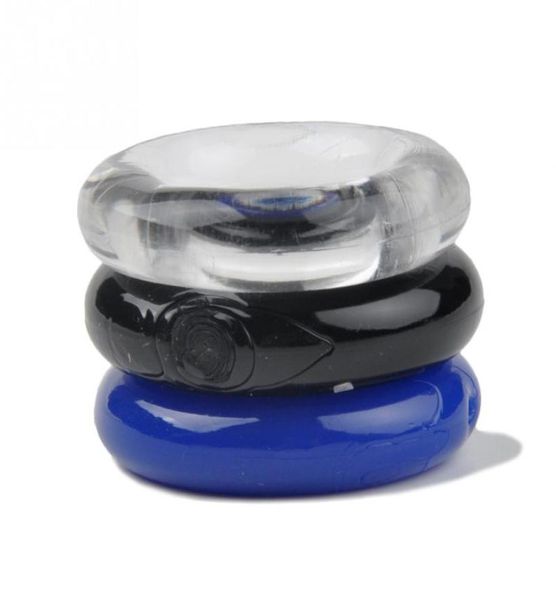 Силиконовые кольца для пениса, 3 шт., растягивающееся кольцо для задержки эякуляции, удлинитель для управления пенисом, гибкое клейкое кольцо для пениса для мужчин7647247