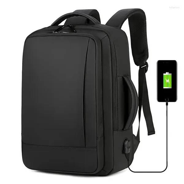 Mochila homens carga usb portátil mulheres negócios casual viagem grande capacidade mochila estudante universitário bolsa de ombro