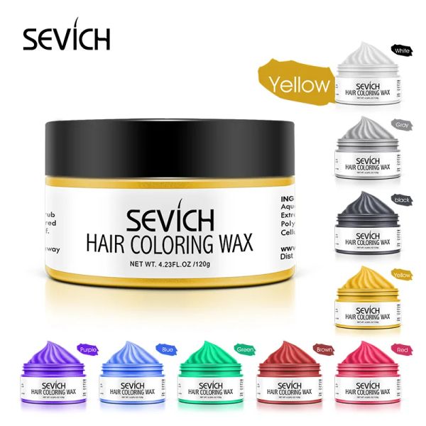 Ferramentas sevich 9 cores cera de cor de cabelo descartável mulheres homens estilo diy lama pasta tintura creme gel de cabelo para coloração de cabelo estilo tslm1