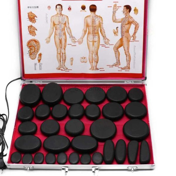 Massageador facial portátil, pedra de massagem, aquecedor elétrico, spa, pedra quente, ferramenta de aquecimento, alivia dor nas costas 240321