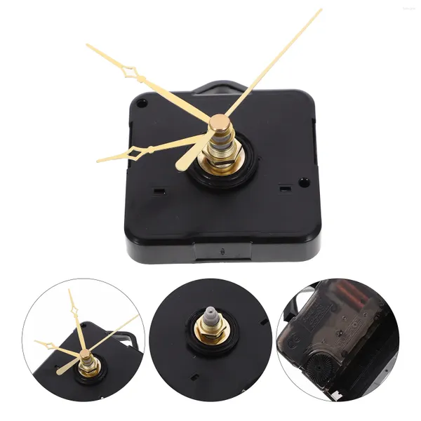 Uhrenzubehör, geräuschloses Tischuhrwerk, 12–15 cm, kleine DIY-Basteluhr zum Aufhängen (8–024 Goldsekunden), Motor-Wand-Kunststoff-Set