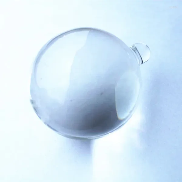 Parti dekorasyonu 50mm şeffaf kristal cam büyülü top pürüzsüz küre kolye Noel ağacı asılı düğün için