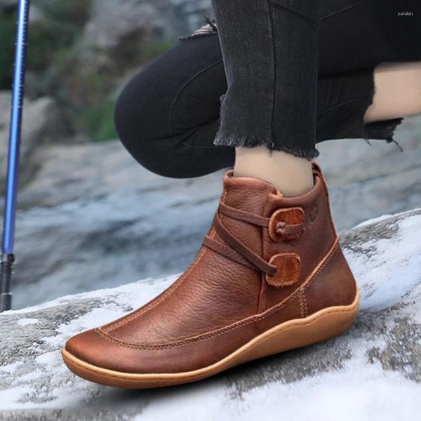 Sapatos de caminhada mulheres rendas moda bota botas de trabalho elegante meados de bezerro combate respirável quente pelúcia para atividades ao ar livre presente de natal