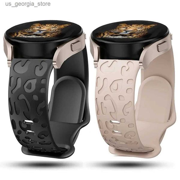 Uhrenarmbänder mit Gravur für Samsung Galaxy 6/4/classic/5/pro/3/Active 2 Leopard Sile Armband Huawei GT 2 2e 20 mm Band Y240321