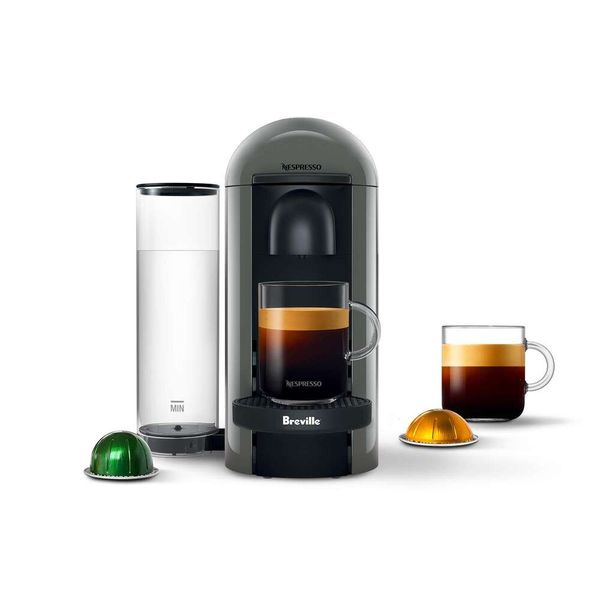 Breville's Nespresso Vertuoplus Kaffee-Espressomaschine, 8 Unzen (ca. 226,8 Gramm), Grau