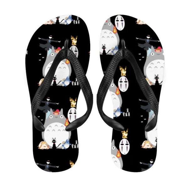 Hausschuhe Flip Flops meine Nachbarin Totoro Unisex Kawaii Männer und Frauen Sandalen Zehenschuhen für Sommerstrand und Heimatplattform 2021 Neu