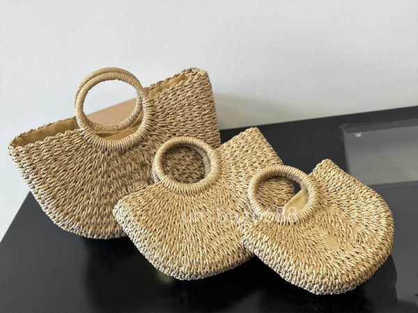 Женская роскошная элегантная сумка Lafite с корзиной для травы, новая летняя пляжная модная сумка на плечо YY2024, простая