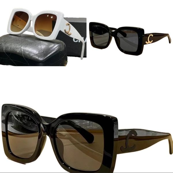 2024 Modedesigner-Sonnenbrille, Katzenauge, weiß, Vollformat-Sonnenbrille, Herren, trendiger Buchstabe, Strandschattierung, Vintage-Stil, Brille, UV380-Schutz, polarisiert, FA097 E4