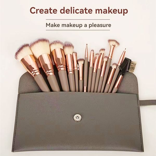 Conjunto de pincéis de maquiagem de alta qualidade 15 unidades Soft Classic Professional Make Up Brushes Kit Ferramentas Ampulheta Pincel de maquiagem de gama completa Blush Powder Contour Foundation