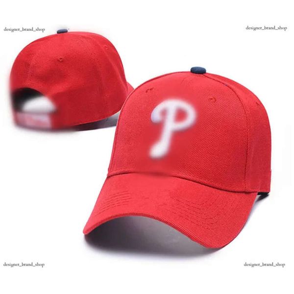 Tasarımcı Şapka Kalitesi Phillies P Mektup Beyzbol Hiphop Snapback Sport Caps Erkekler Kadınlar Erkekler İçin Ayarlanabilir Şapkalar Gorras Bones Mens Hat 848