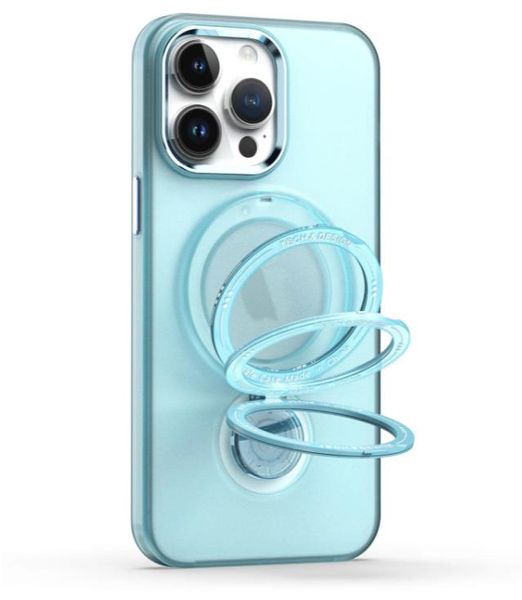 Custodie per cellulari con cavalletto magnetico con rotazione a 360 gradi per iPhone 15 14 13 Pro Max Plus Nuovo arrivo 2 in 1 Cover per telefono1