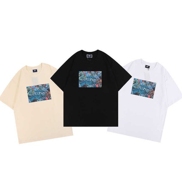 Designer Kith Tokyo Street View Camiseta japonesa com gola redonda masculina e feminina de manga curta